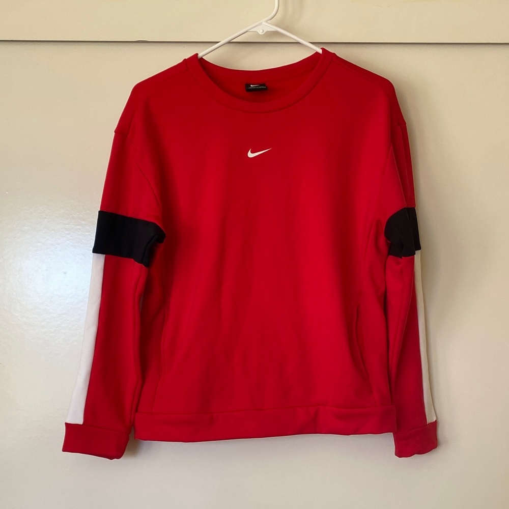 Nike Red Crewneck with Black, White & Pink Details